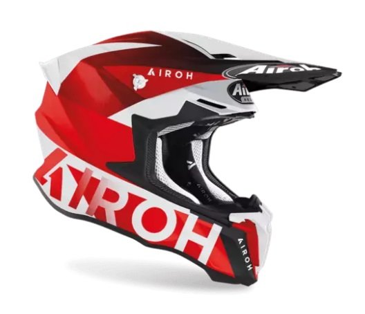 Capacete Airoh Twist 2.0 Lift Red Matte- Cor Vermelho Branco