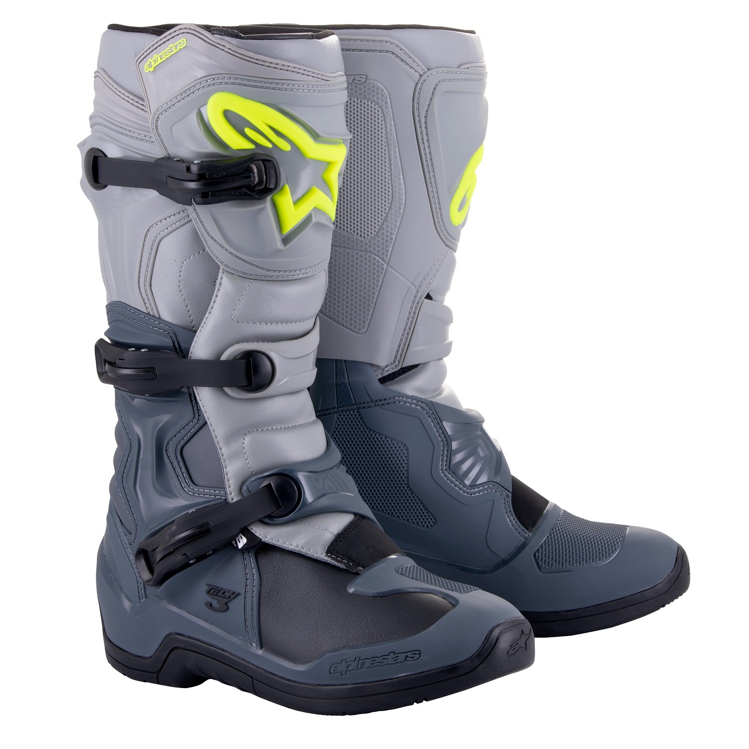 Alpinestars TECH3 オフロードブーツ サイズUS9・EUR43 Bota Alpinestars Tech 3 Cinza Escuro Cinza Claro Preto